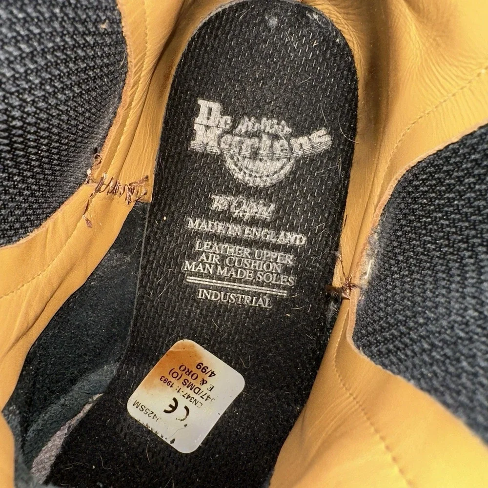 Vintage 90s Dr. Martens Chelsea Boots Mens 8 Black Leather 2976 Made England